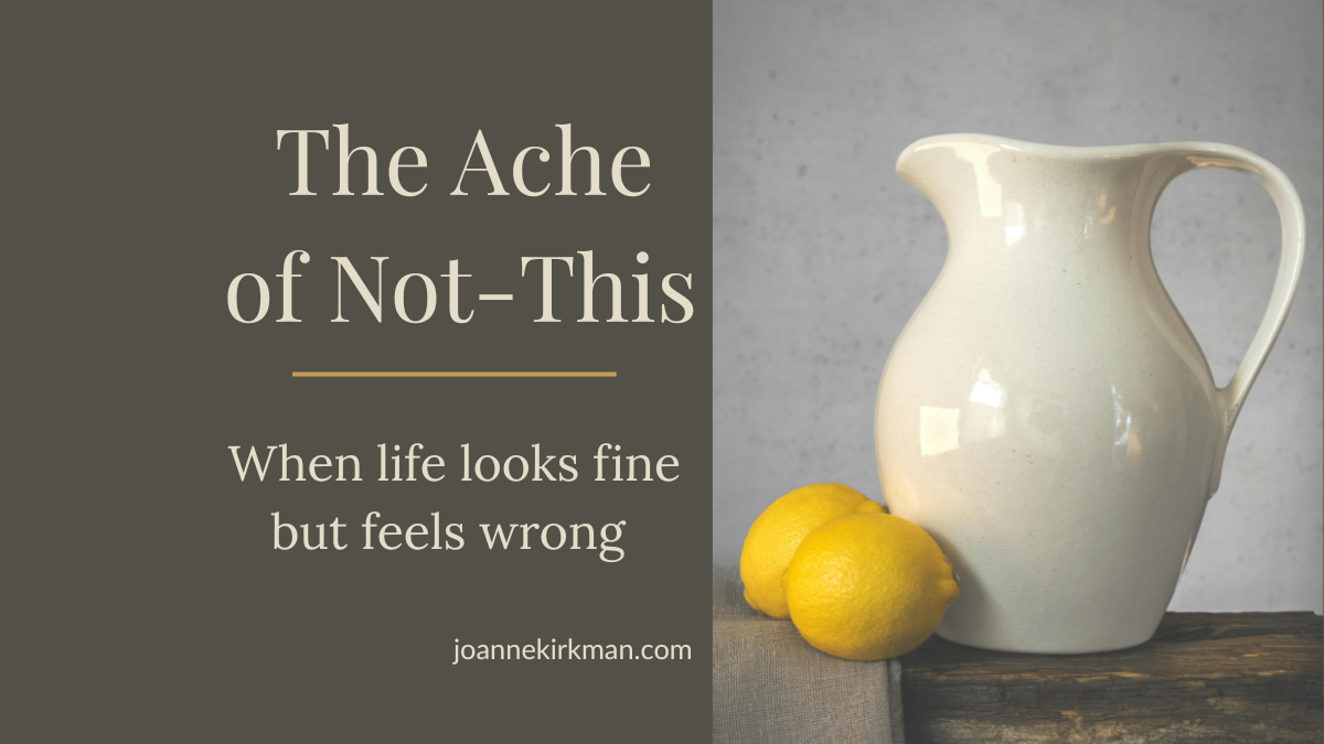 Empty vessel with lemons — life may be beautiful and still feel wrong.